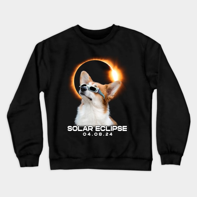 Corgi Eclipse Expedition: Stylish Tee Featuring Cute Welsh Corgis Crewneck Sweatshirt by GinkgoForestSpirit